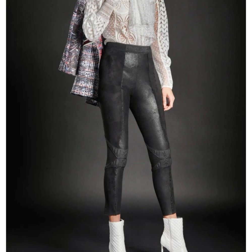 Byron Lars InEarnest Vegan Leather Black leggings SZ 4 NWT